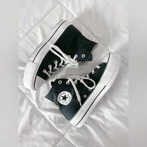 black platform converse